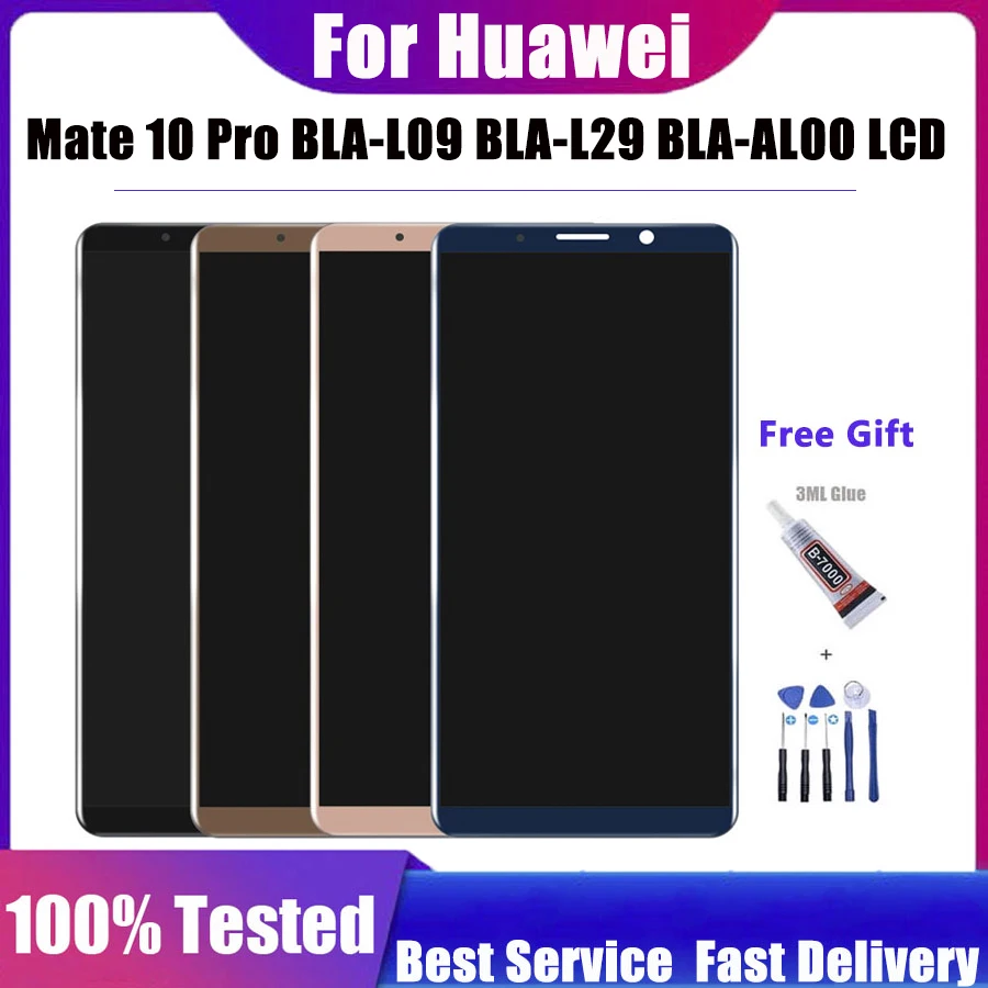 

OLED для Huawei Mate 10 pro BLA-L09 BLA-L29 BLA-AL00 LCD дисплей сенсорный экран дигитайзер для Mate 10 Pro LCD дисплей с логотипом