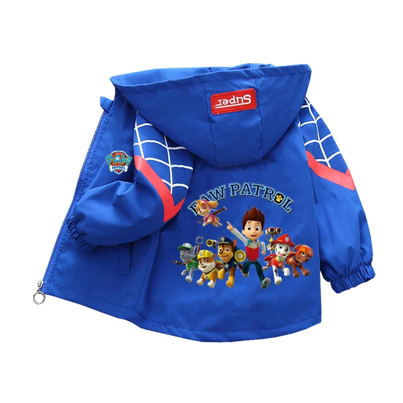 Autumn Children\'s Cartoon PAW Patrol Jacket Boys and Girls Baby Outing Clothes Jacket Children Hooded Jacket 1-10Years Old