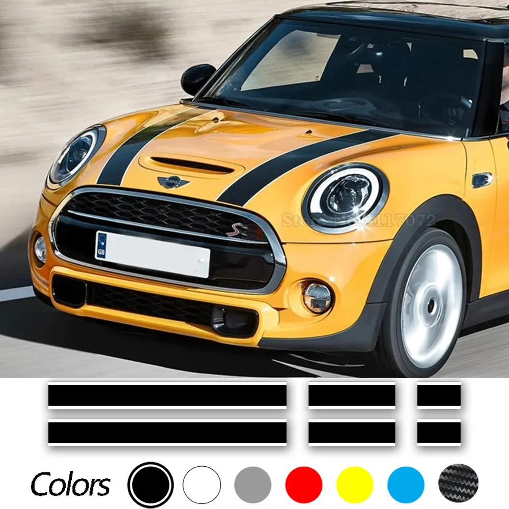 

For MINI Cooper F56/R56/F55/F57/R57 Hood Striped Sticker