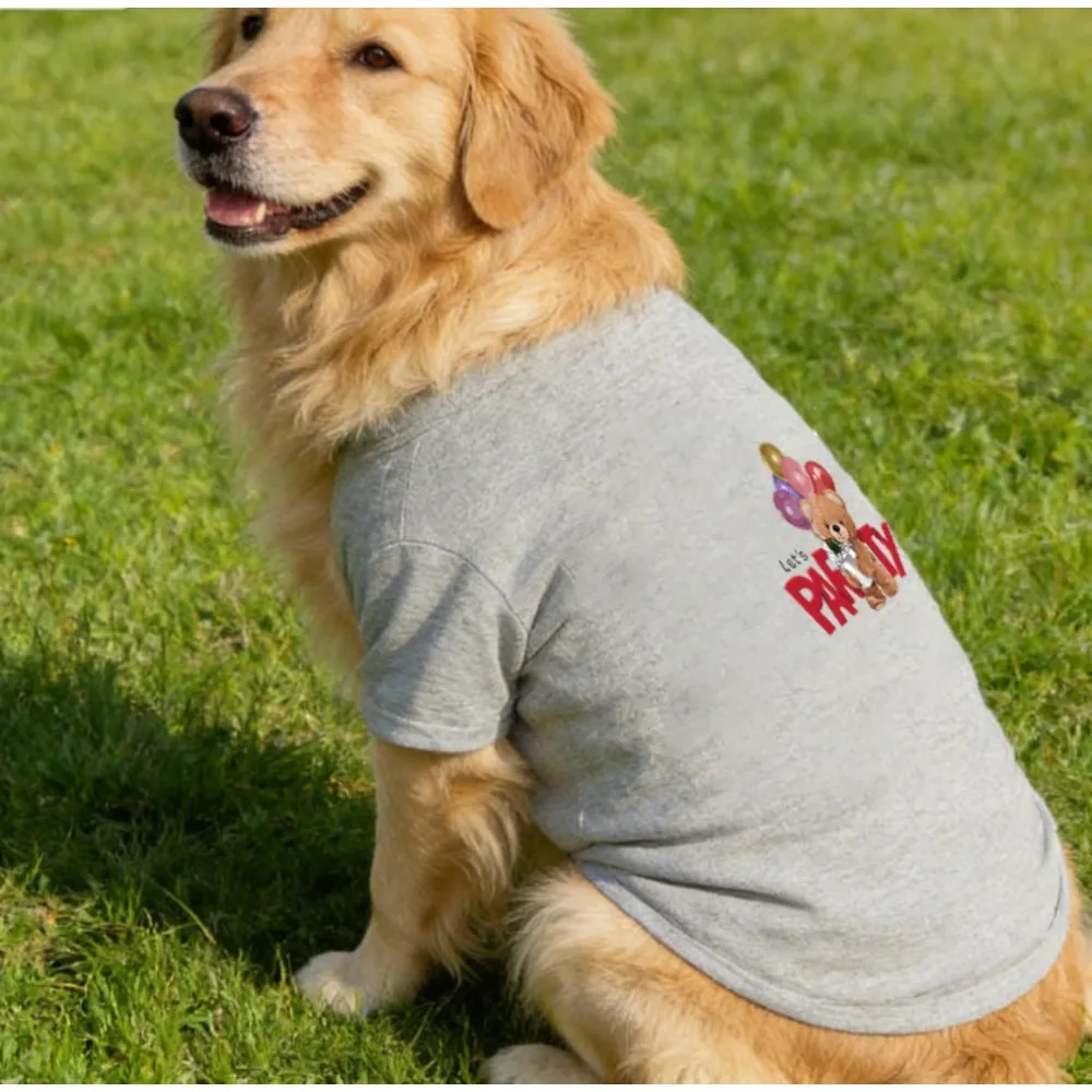 1 cartoon printed pet T-shirt, daily clothing, suitable for cats and dogs to walk indoors and outdoors, mom's first choice