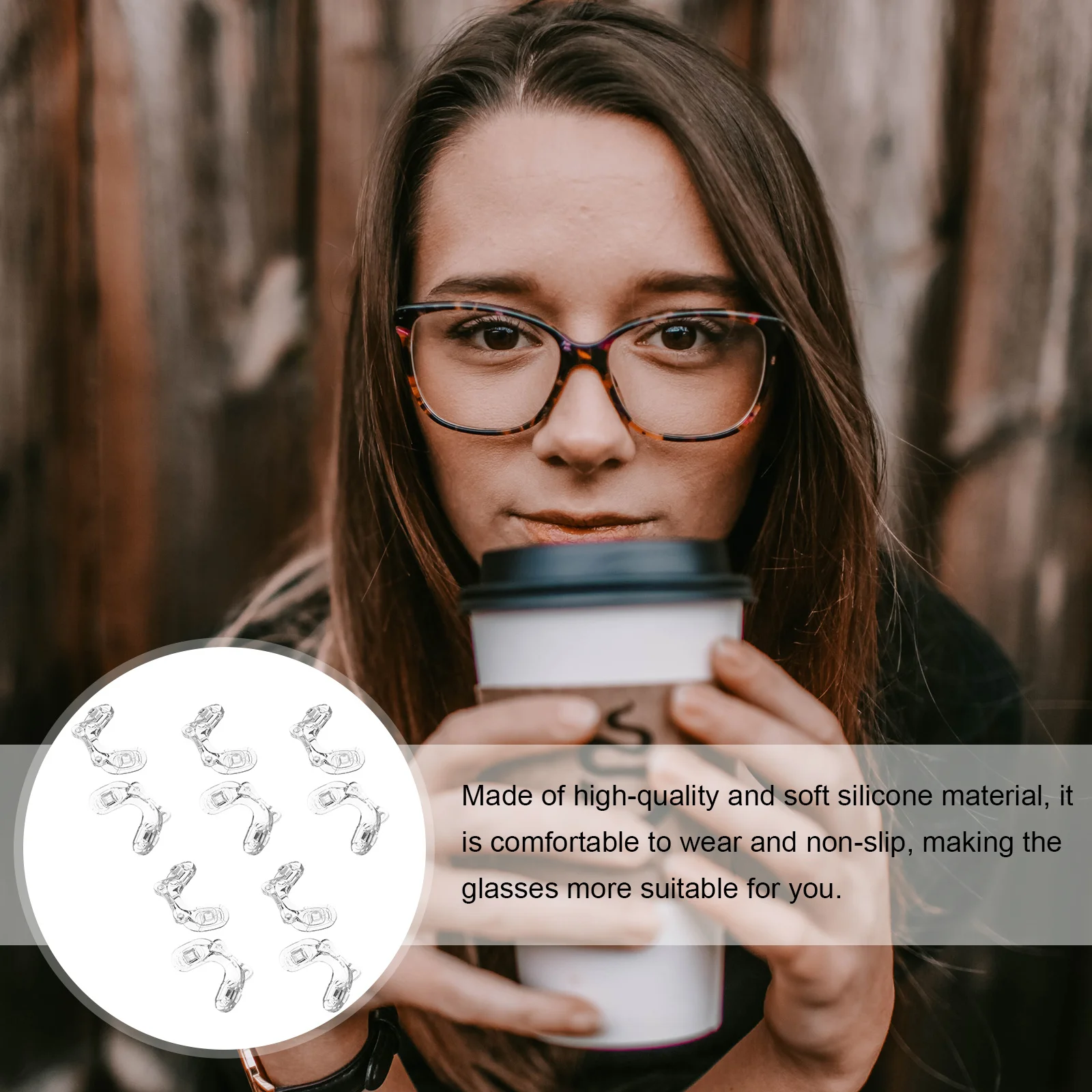 1 مجموعة سيليكون U على شكل عدم الانزلاق مريحة تناسب للأنشطة الخارجية النظارات سيليكون نظارات مخدات أنف للنظارة مخدات أنف للنظارة ل #1