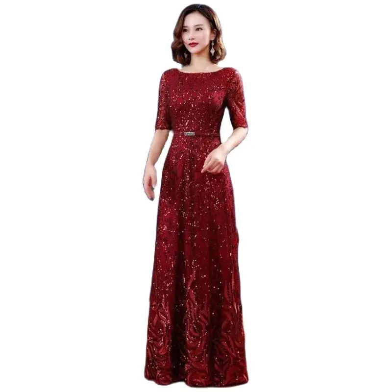 Happy Mother-In-Law Wedding Dress 2022 New Wedding Noble Mother Mother-In-Law Dress Skirt Elegant and Dignified Summer Dress