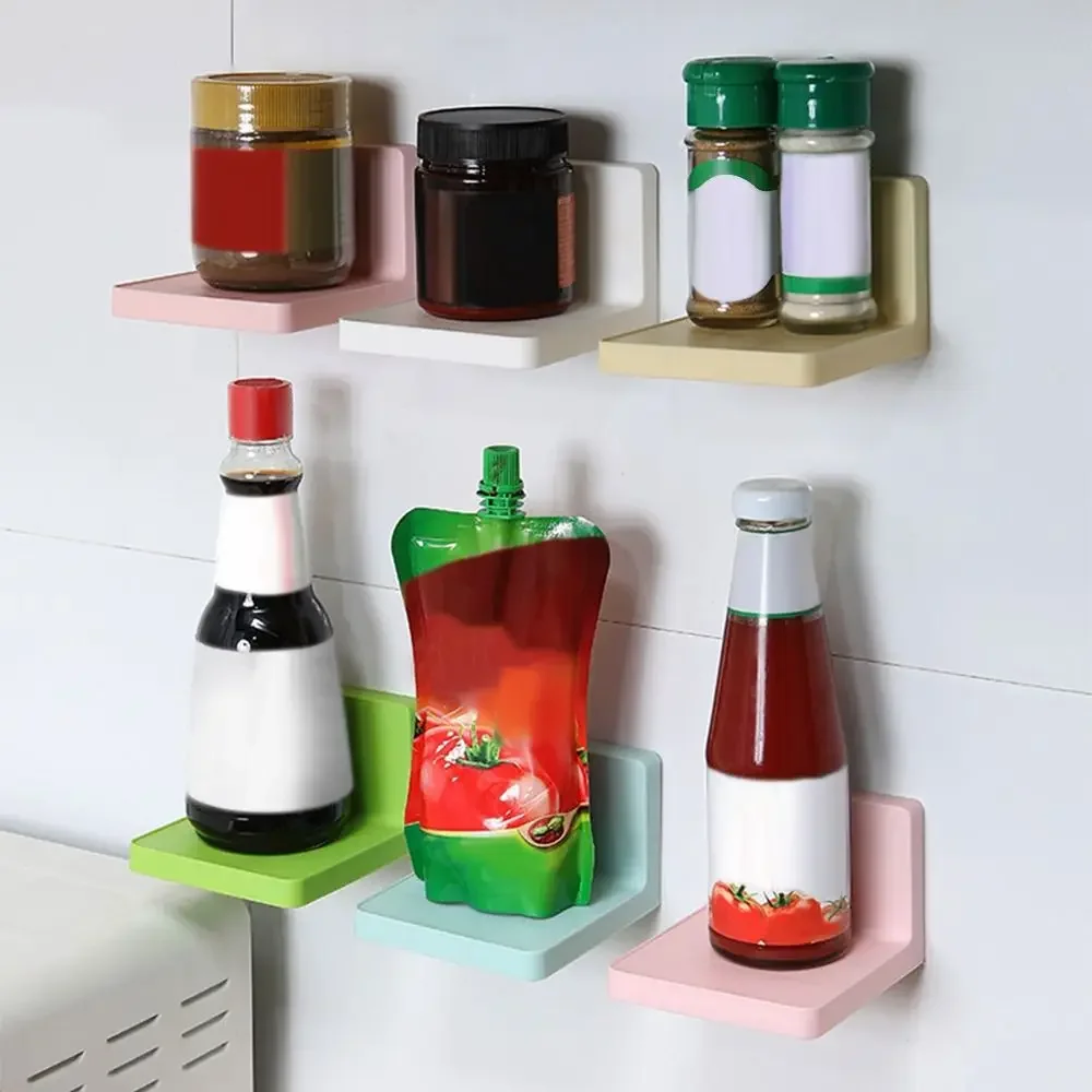 Punch-Free Wall Shelf Home Decor Rack Handicrafts Display Bracket Sundries Shelves Bathroom Storage Holder Decorative Shelves