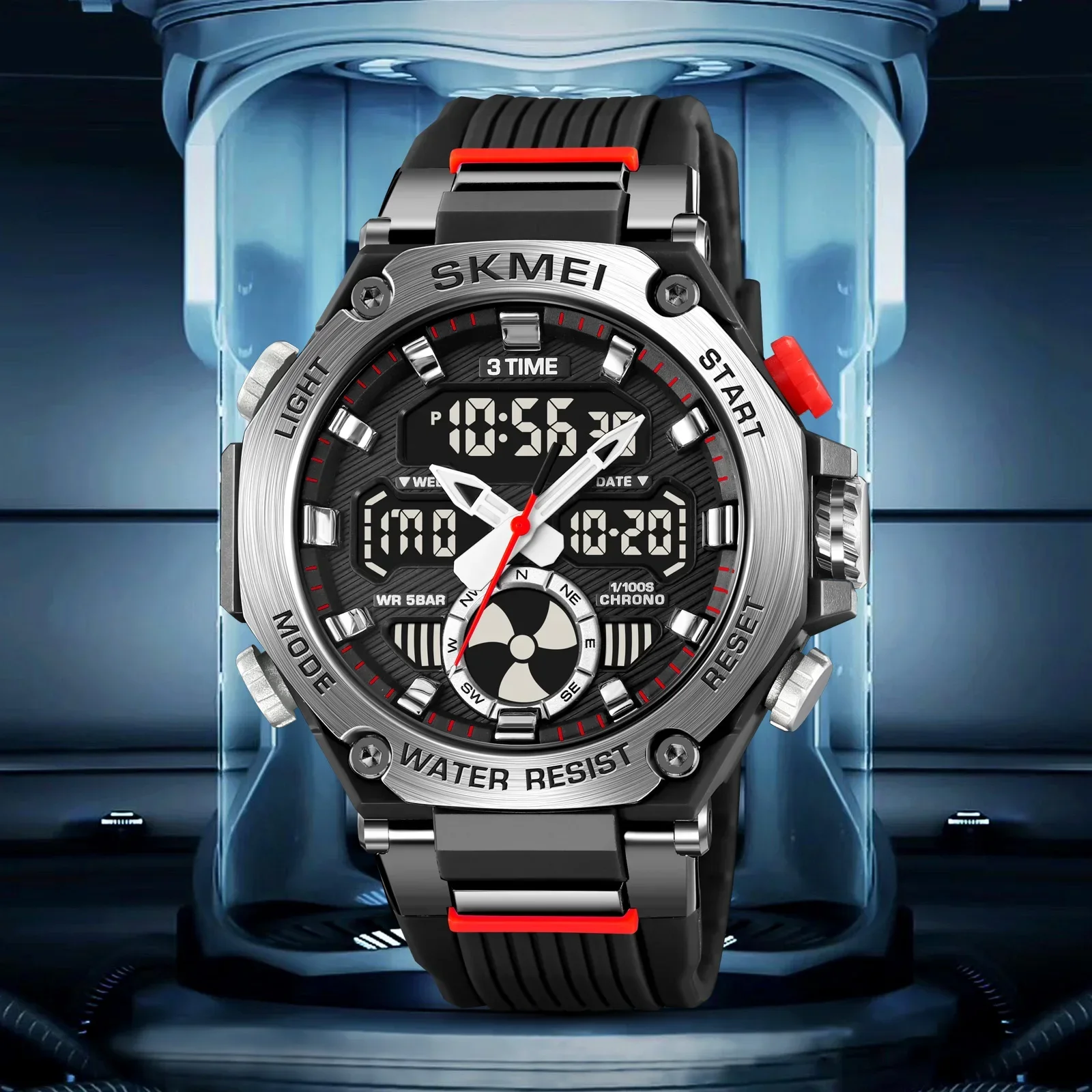 SKMEI 2223 Men\'s Clock Original S-shock Sport Watch for Man 3Time Digital Watches Countdown Stopwatch Waterproof Fashion