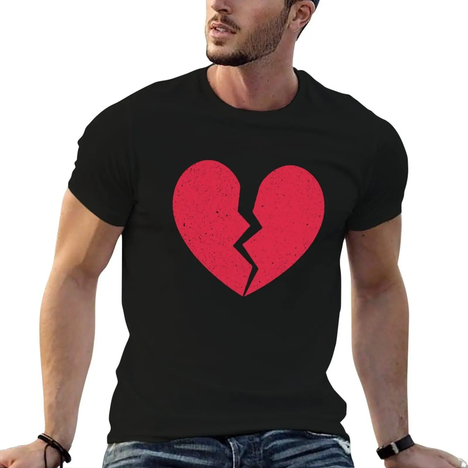 

Broken Heart - big read heart for heartbroken T-Shirt man t shirts high quality luxury brand cotton t shirt pack T-Shirt
