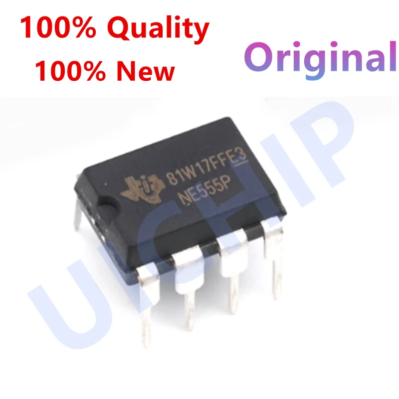 Temporizadores de IC Chip IC, NE555P, NE555, 555, DIP-8, 100% novo, 50 pcs