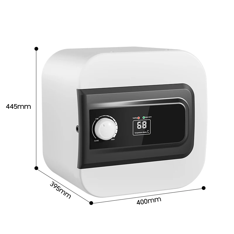 Calentador de agua eléctrico del tanque del géiser del almacenamiento del esmalte de la cocina elegante 8L 15L 1.5kW 2kW para el cuarto de baño