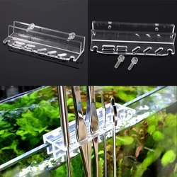 Aquarium Plant Tools Storage Rack Acrylic Holder For Tweezer Scraper Scissor Water Plants Grass Maintenance Tool