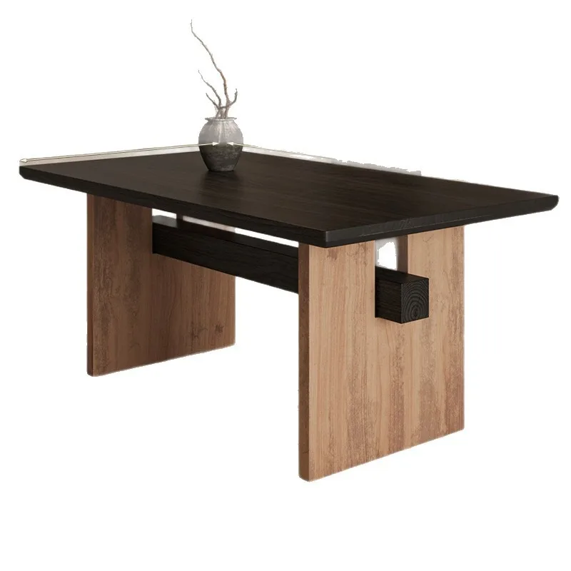 

Solid wood dining table and chair combination French retro home dining table