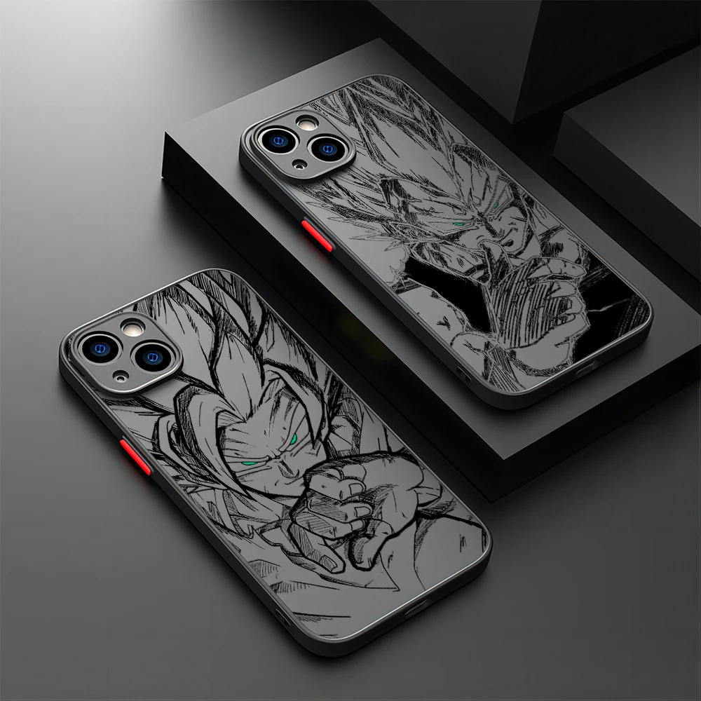 Anime D-Dragon Ball Cool For iPhone 16 promax Phone Case for iphone13 case Silicone Matte Cover Shockproof Protective Soft Cover