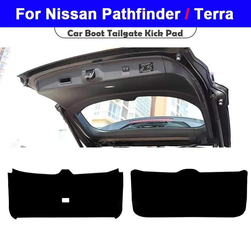

For Nissan Pathfinder Terra 2018-2025 Trunk Tailgate Guard Pad Leather Rear Trunk Door Protective Car Interior Accessories
