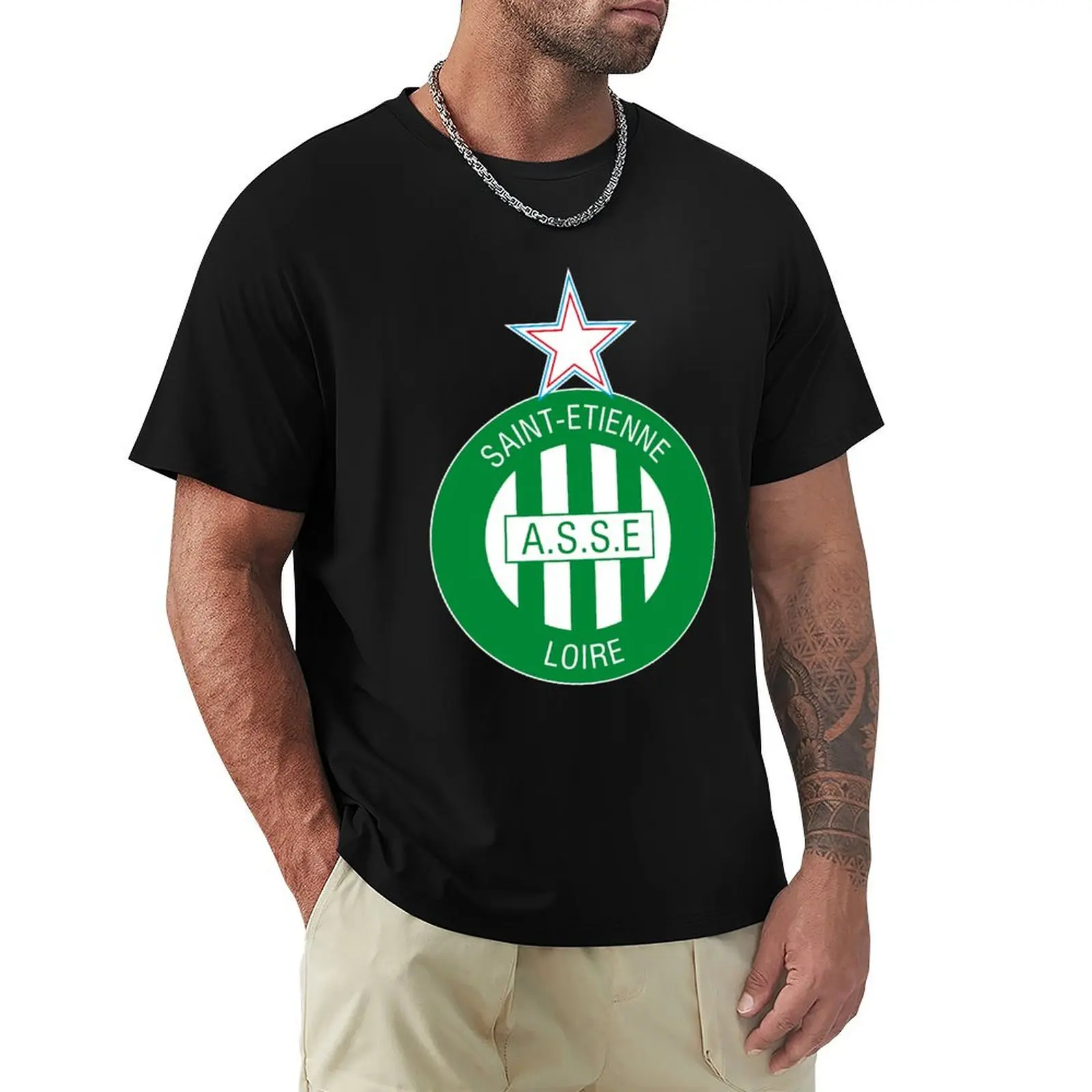 

AS St Etienne Logo T-Shirt sublime Anime t-shirt plus size men clothing