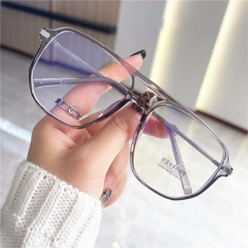 Vintage Retro Style Woman Eyeglasses Square Shape Anti Blue Light Men\'s Glasses Frames Korean Fashion Female Glass