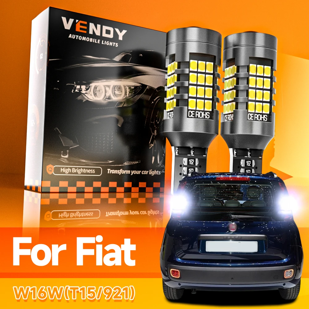 2 stücke LED Reverse Licht Blub Backup Lampe W16W T15 921 Canbus Kein Fehler Für Fiat 500 500C 500L Ducato Panda 2013-2019 Punto Tipo