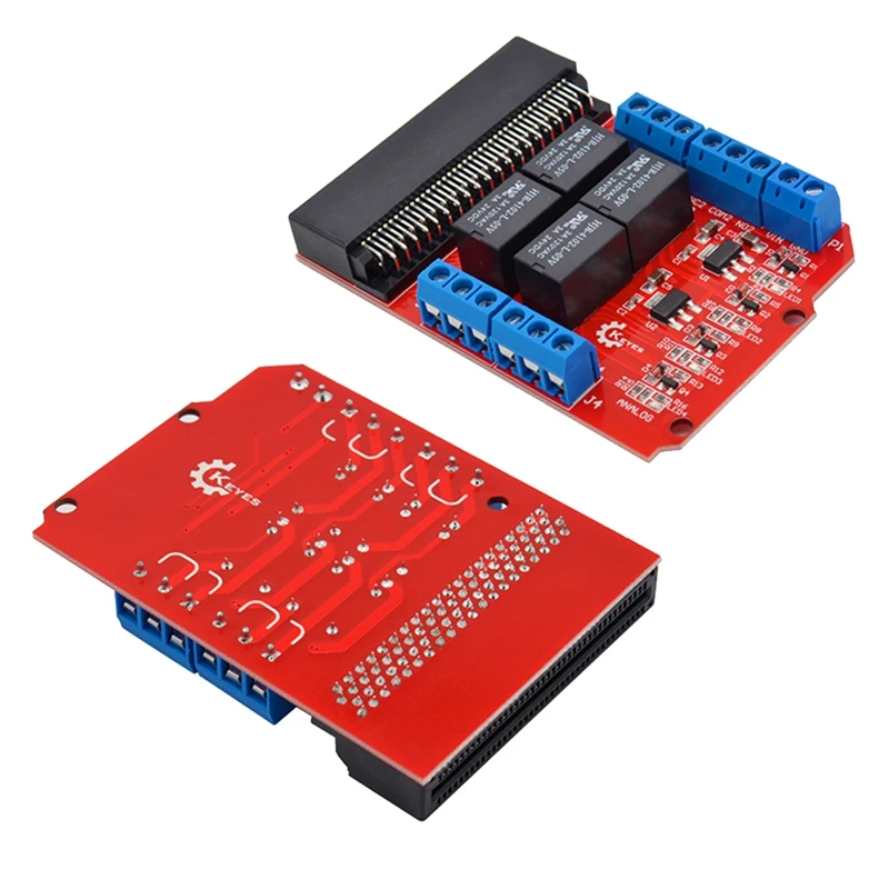 Microbit 4 Channel Relay Module Shield 5V High Trigger Programming Educational Kids Teaching Microbit Expansion Board