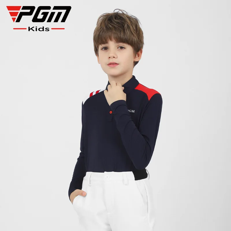 PGM Children Golf Clothing Boys Long Sleeve T-Shirts Comfortable Soft Skin-Friendly Fashion YF544 Wholesale