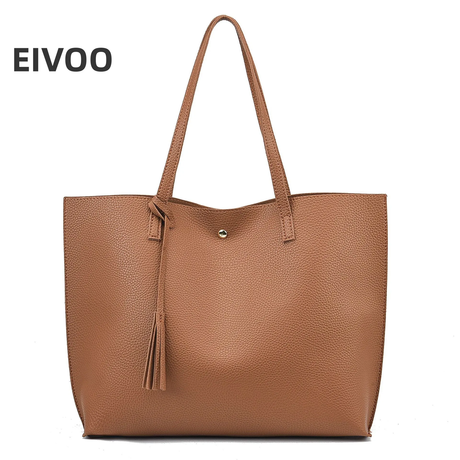 

New Women Tote Bag Vintage Shoulder Crossbody Bag Large Capacity Casual Handbag Versatile Solid Leather Handbags Big Shopper Bag