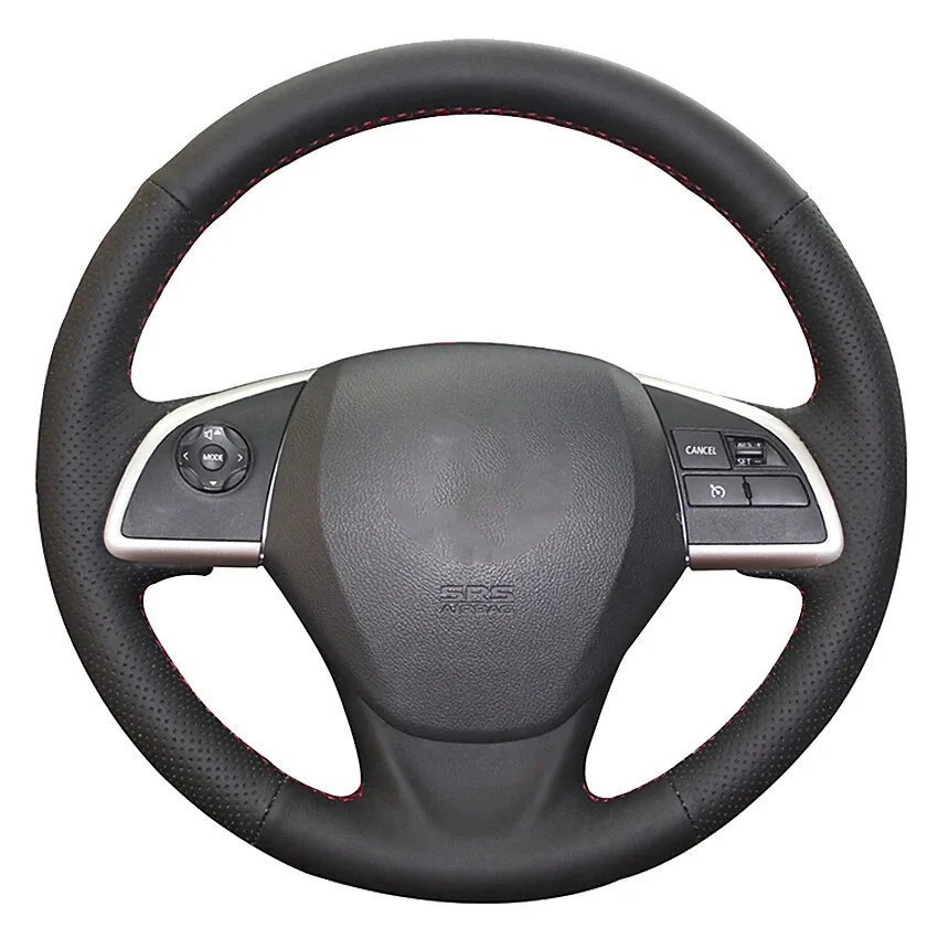 

Hand Sewn Non-slip Breathable Leather Steering Wheel Cover For Mitsubishi Outlander Mirage ASX 2012-19 Car Interior Accessories