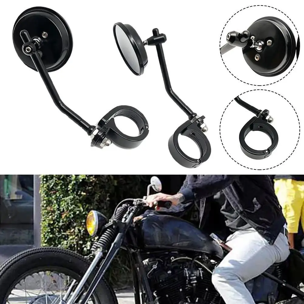 

For Sportster XL883 XL1200 883L 2004-2019 2014 2015 2016 2017 2018 Motorcycle Rearview Side Mirror Aluminum for 38-41mm forks