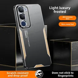 ShockProof Case For VIVO Y21 Y31D Aluminum Brushed Metal Phone Back Cover Funda Cases