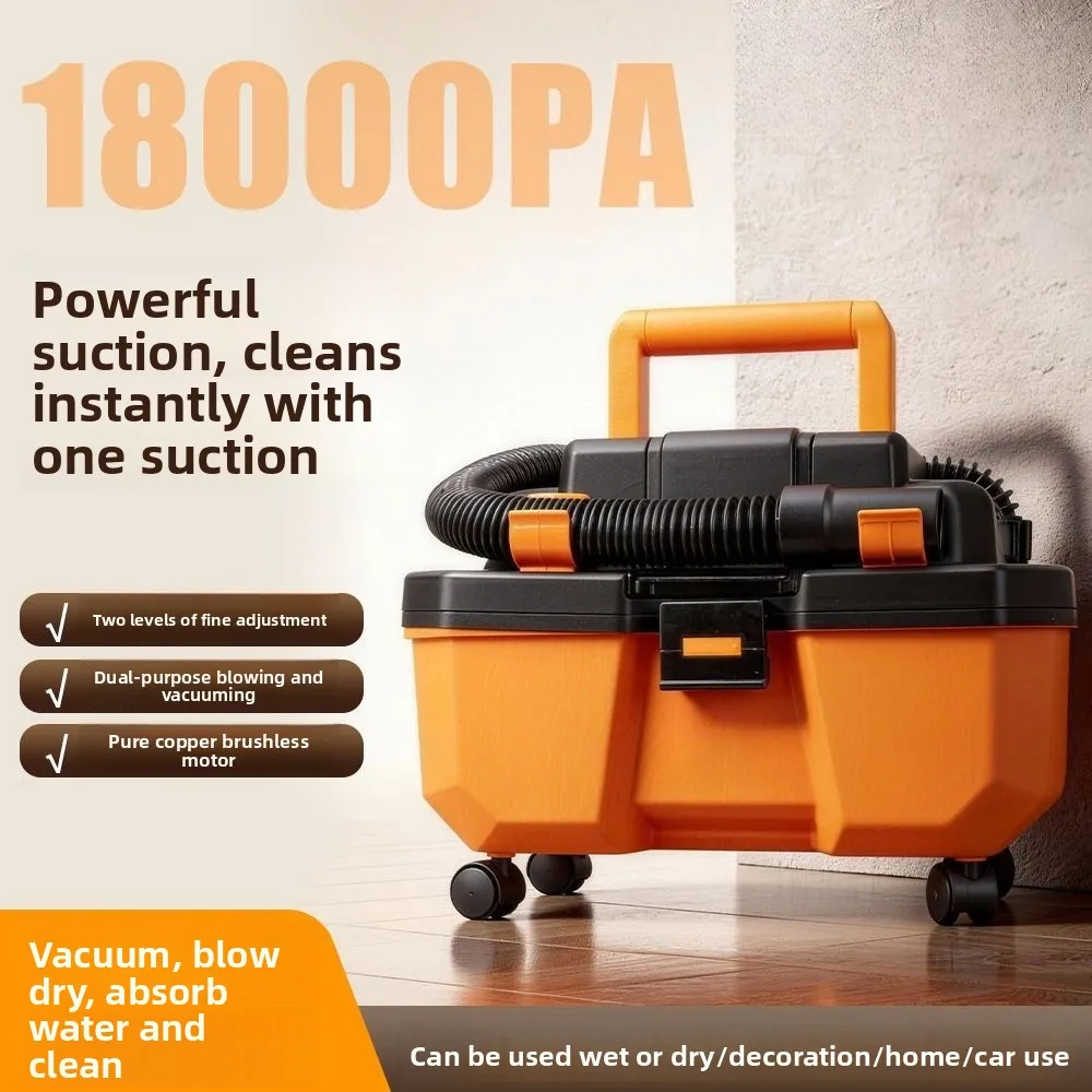 Wireless Industrial High-power Strong Suction Vacuum Cleaner Multi-functional Dry and Wet Blowing Integrated Vacuum Cleaner