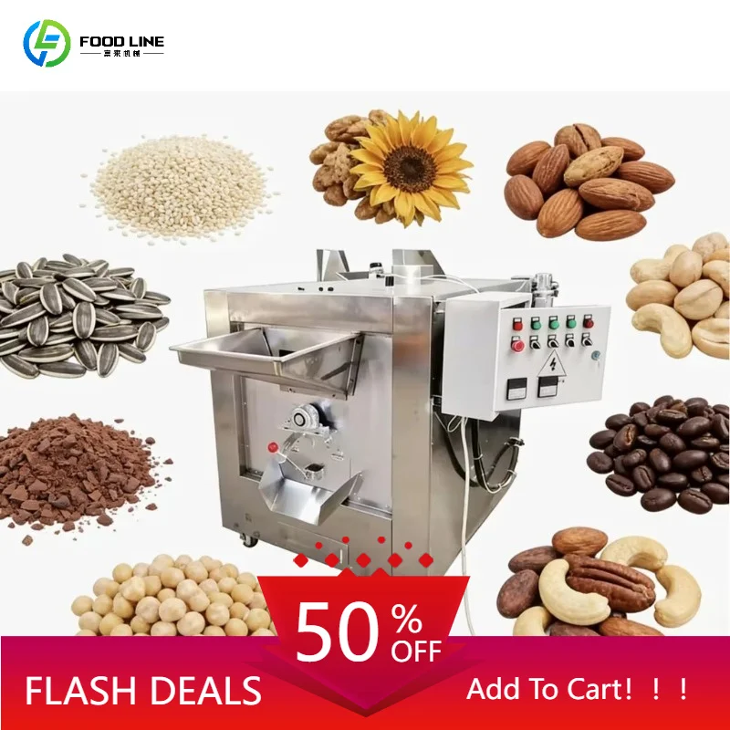 Premium Stainless Steel Nut Dryer Machine for Peanuts Cashews Sesame Food-Grade Processing for Food Factories Customized