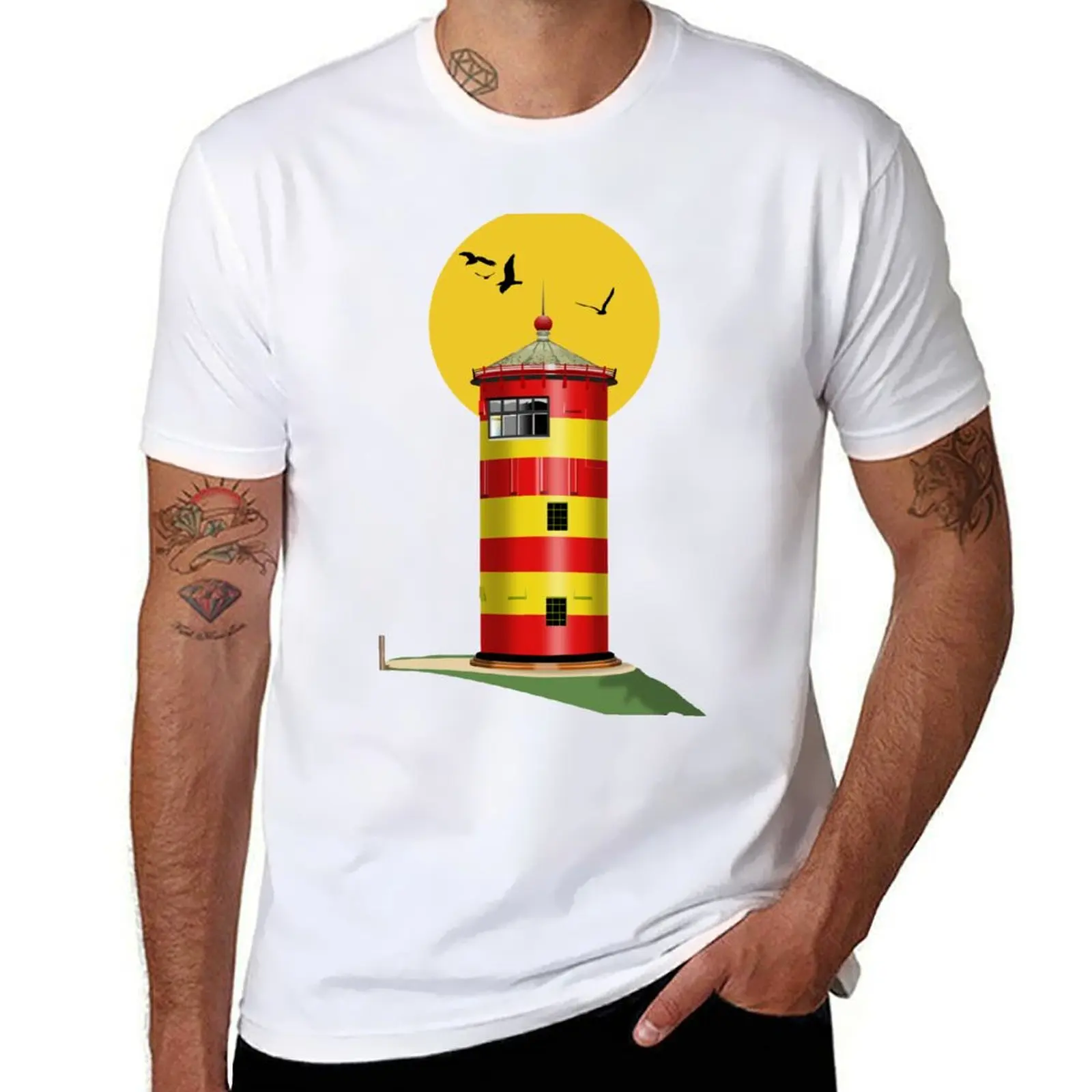 Pilsum faro Pilsumer Leuchtturm Alemania camiseta camisetas para hombre gráfico vintage camiseta hombre camiseta lisa