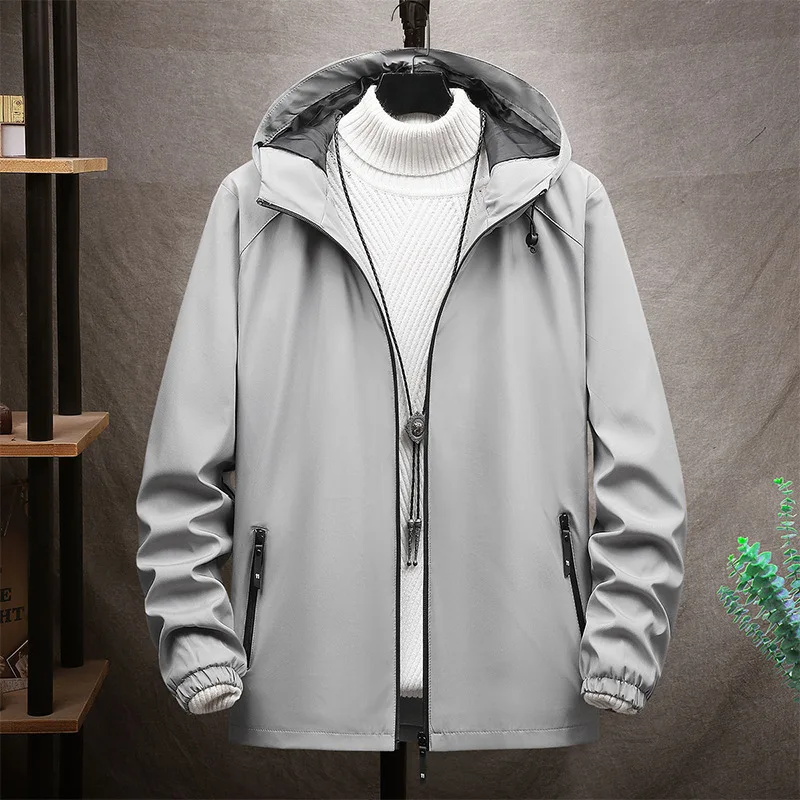 

Spring And Autumn Men's Jacket New Casual Jacket Men's Hooded Repair Clothes Youth