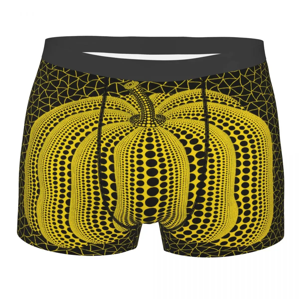 Custom Funny Yayoi Kusama Pumkin Boxers Shorts Panties Male Underpants Stretch Abstract Painting Briefs Underwear