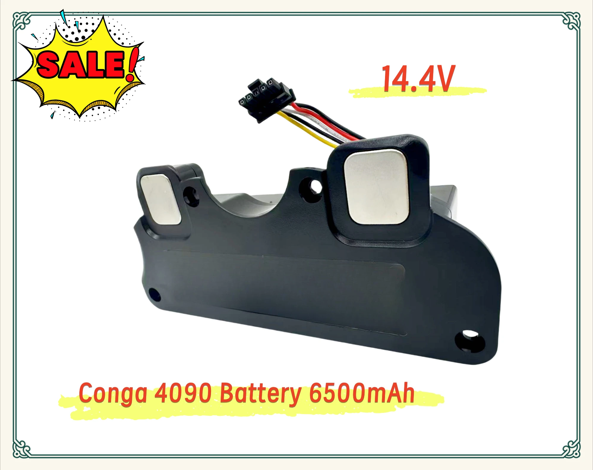 

Long-Lasting 14.8V 9800mAh Li-ion Battery for Cecotec Conga Robot Vacuum 4090 4590 4690, Performance Replacement Battery Pack