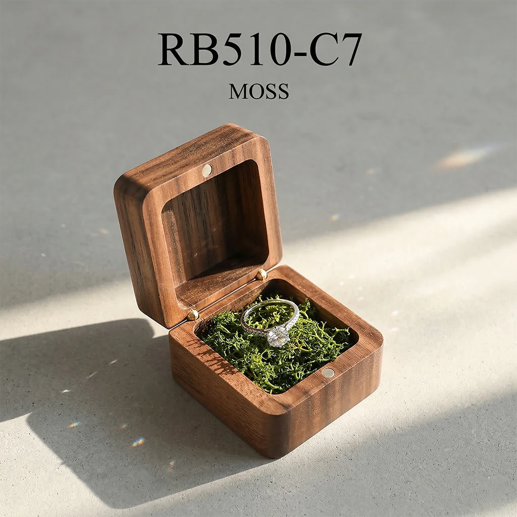 Holz-Ringbox Hochzeits-Schmuckorganizer Geschenkbox Personalisierte Gravur Heiratsantrag Ringhalter Armband Ohrring Verpackung
