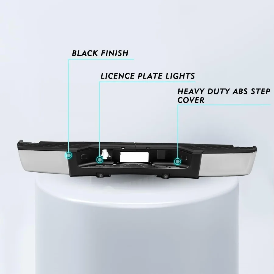مجموعة المصد الخلفي بفتحات غير مستشعر تناسب 2007-2013 تشيفي سيلفرادو 1500 جي إم سي سييرا 1500 شاحنة GM1103147 GM1191125 Ch