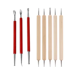 8/3Pcs/Set Leather Craft Tools Modeling Point Stylus Modelling Carving Tool Spoon Balls Embossing Carving Blade Press Tools