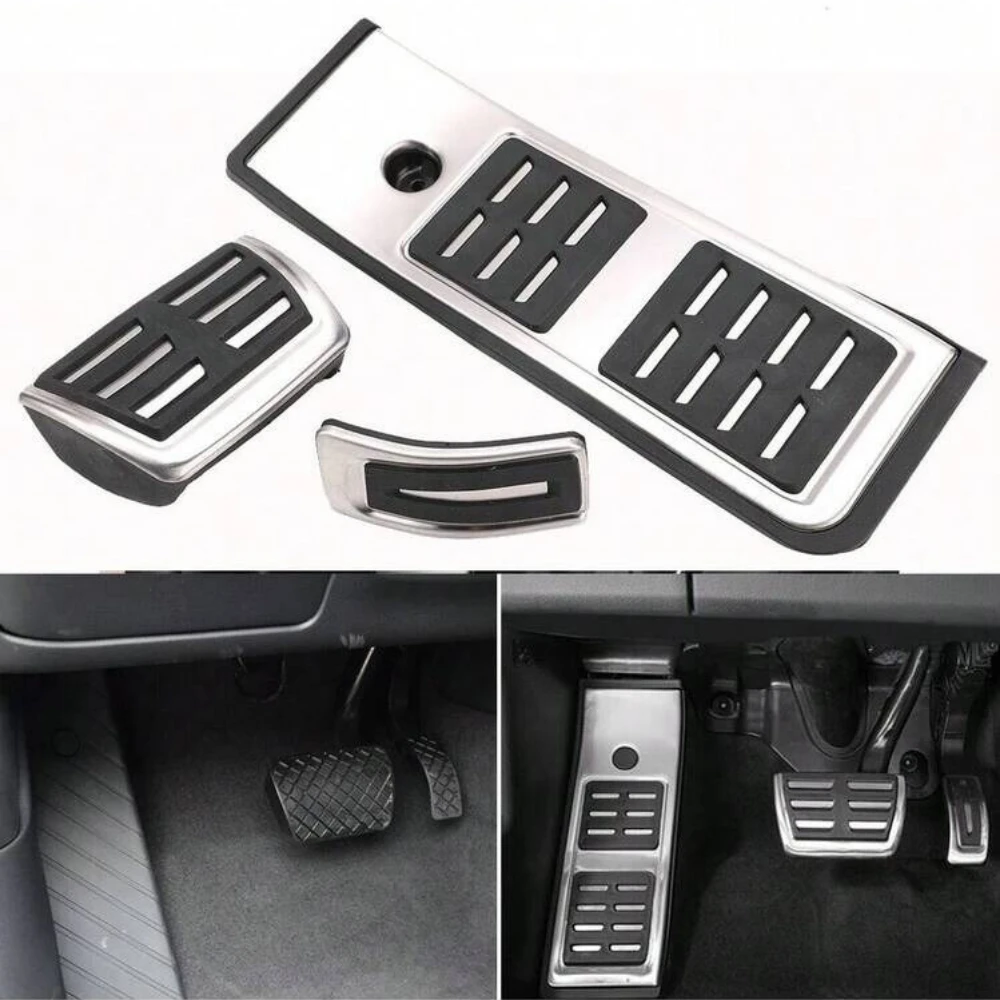 

Комплект из 3 накладок на педали (газ, тормоз, упор для ноги) для Audi A4 B9 A5 2018-2024, левый руль, без сверления, аксессуары, запчасти для педалей