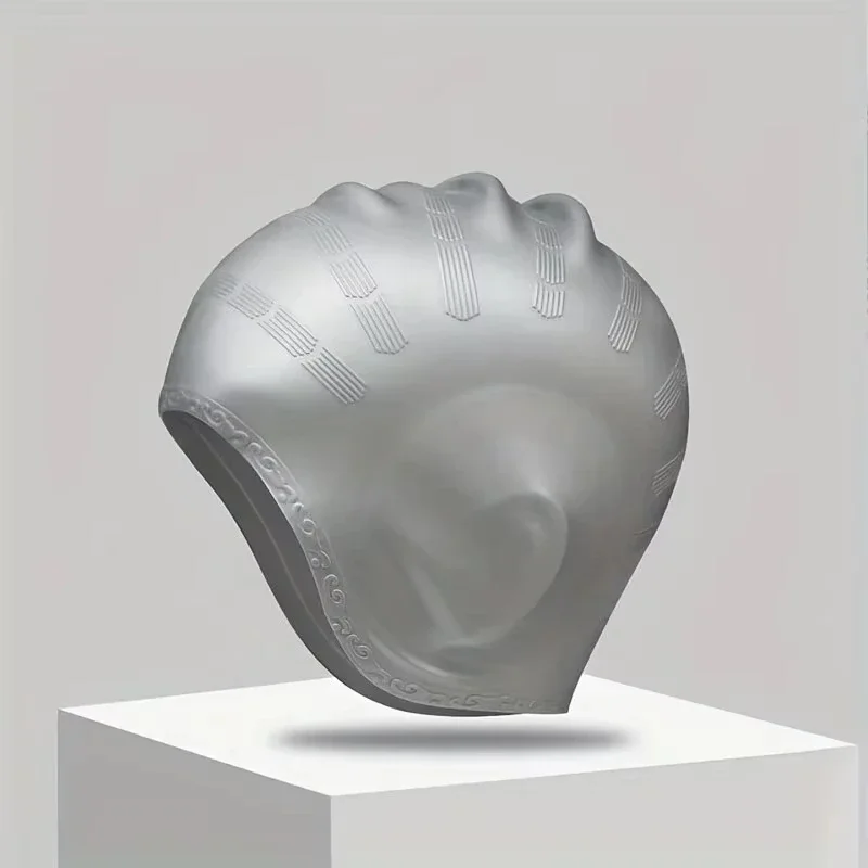 

Прочная силиконовая шапочка для плавания с ушными карманами для взрослых и подростков — защищает длинные волосы и обеспечивает высокую эластичность