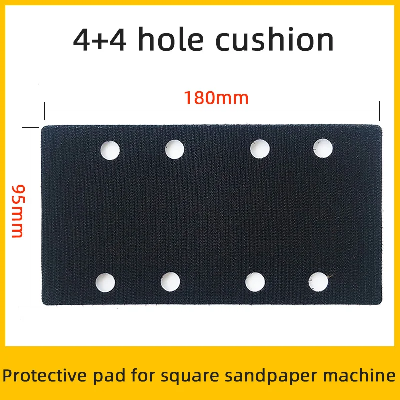 Car Sanding Rectangular Sandpaper Machine Cushion Pad Gas-electric Sanding Machine Protective Cushion To Reduce Tray Wear 95*180