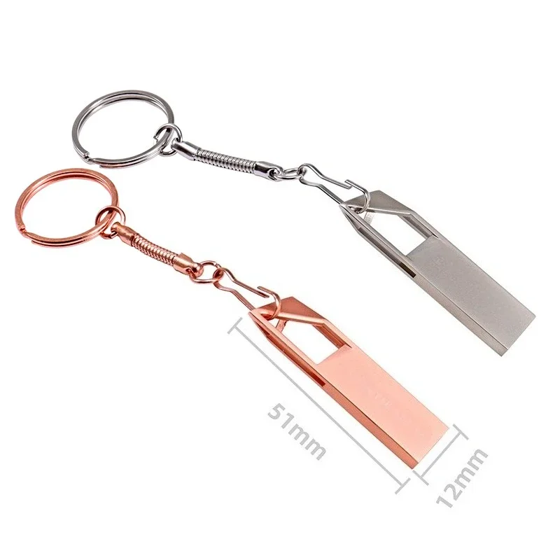 Mini Metal USB Flash Drive Rose Golden Memory Stick 64GB Business Gifts Pen Drive 32GB Cle Usb Disk Storage Device Pendrive 16GB