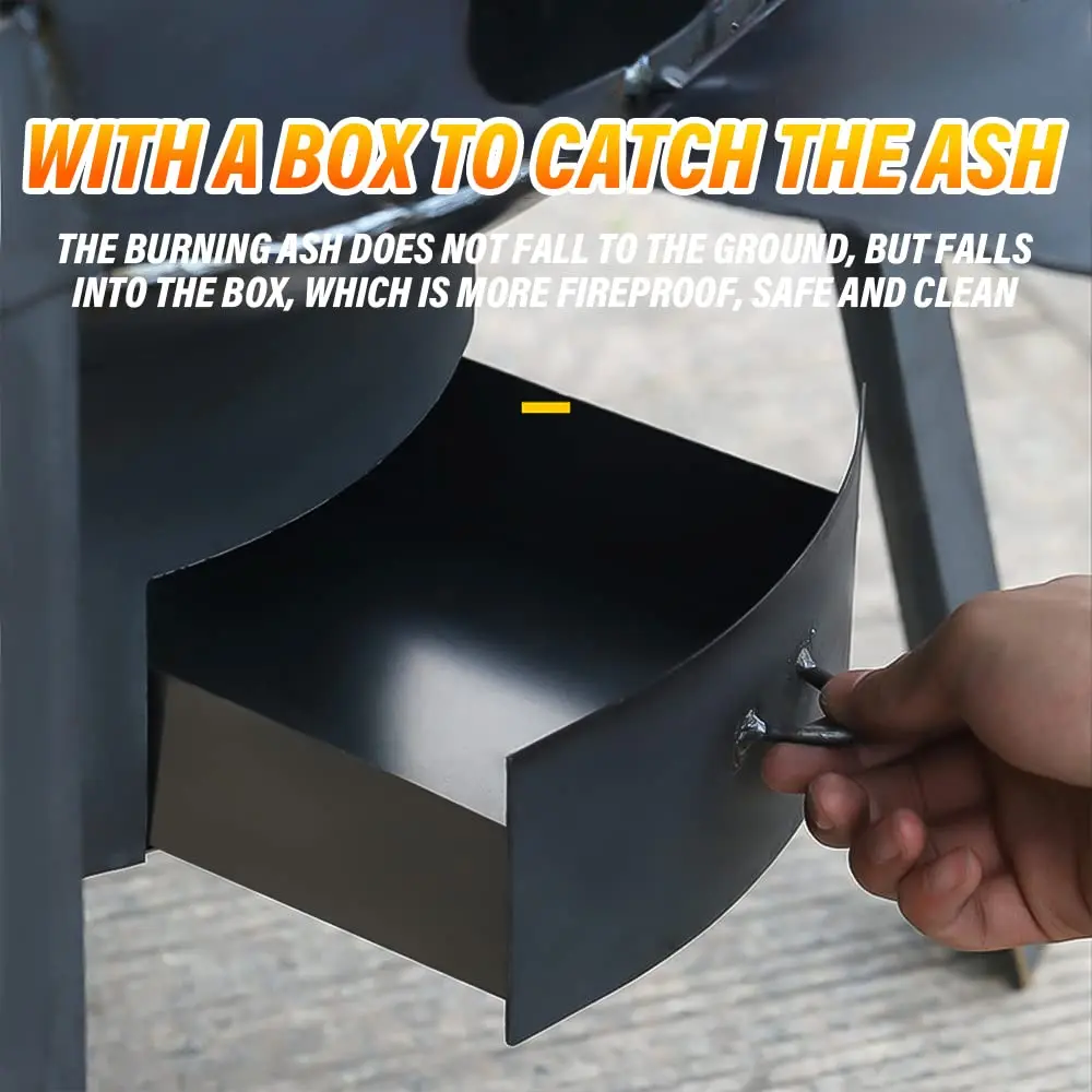 Factory Direct 2026 Top Rated 43cmPortable Detachable Outdoor Cooking Stove Movable Camping Firewood Camping Wood Stove for BBQ