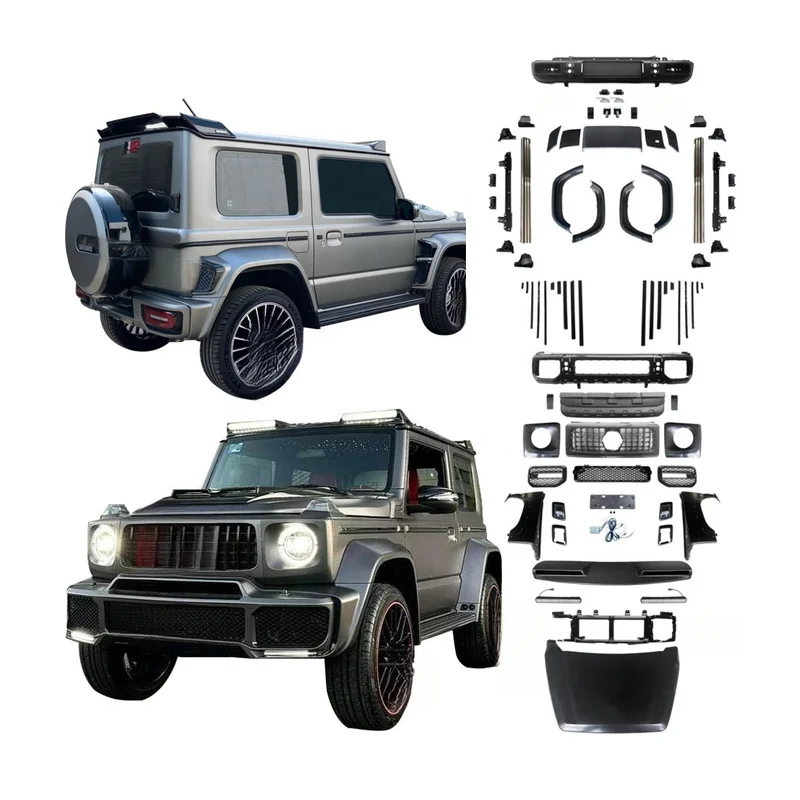 High Quality 4x4 Offroad G63 Wide Body Kit Fit For Suzuki Jimny 3 Door & 5 Door 2018-2024 Upgrade To Brabus Style Full Exterior