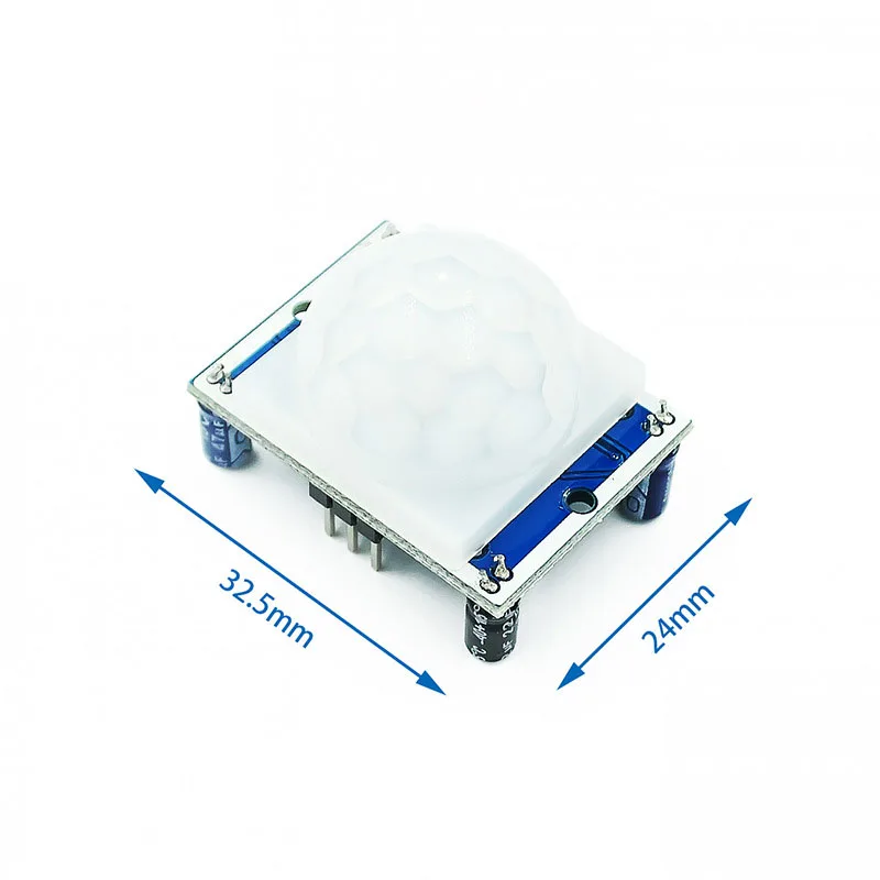 2-200Pcs HC-SR501 Human Infrared Sensing Module Pyroelectric Sensor Imported Probe Red and Blue Plate Optional