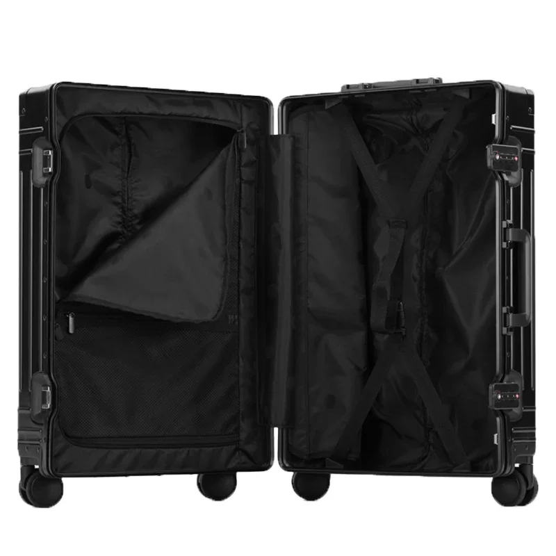 Equipaje de aluminio impermeable, Maleta de viaje de negocios de alta calidad, cabina metálica de 20 pulgadas, 24 pulgadas, 26 pulgadas, 30 pulgadas