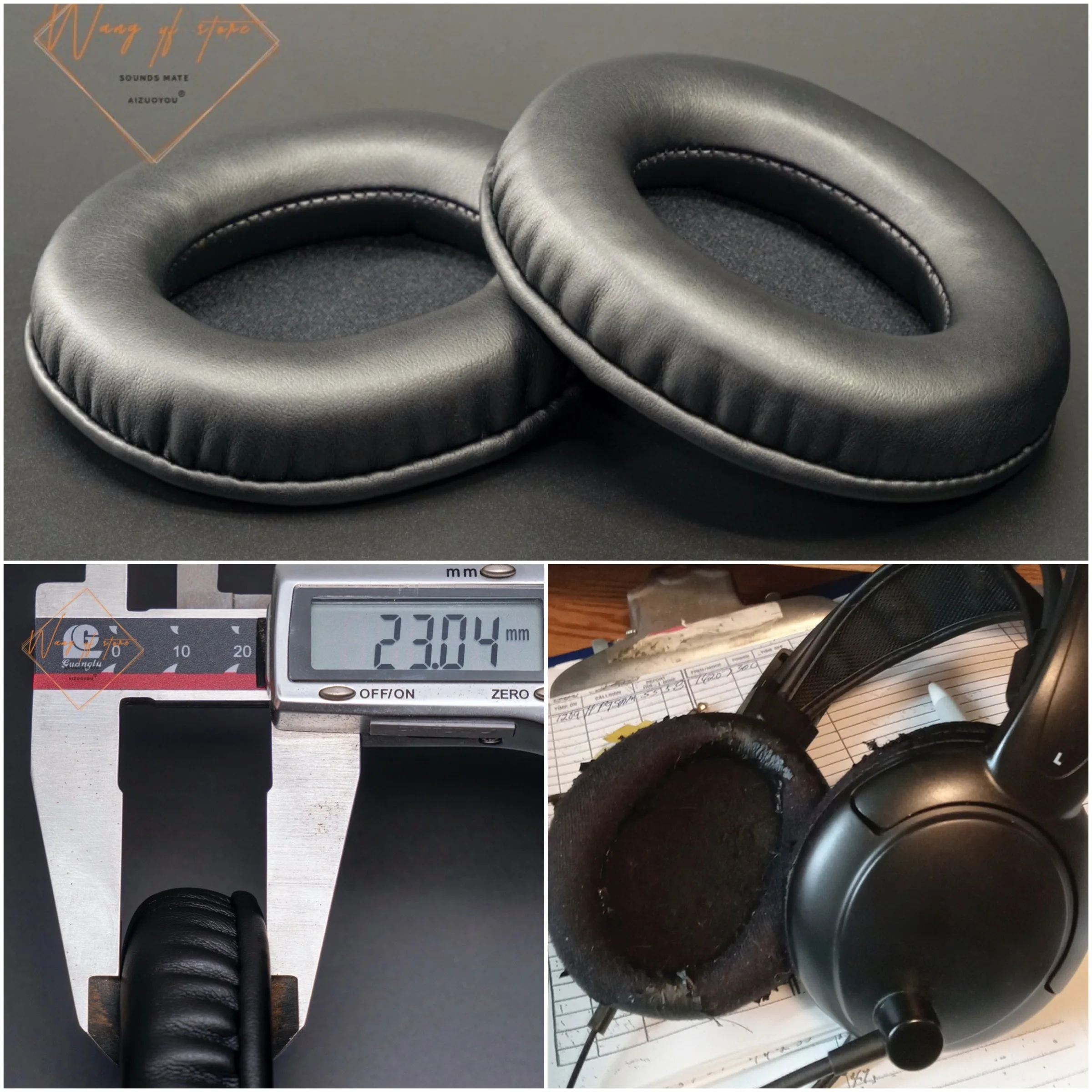 Oval Ellipse Egg Shape Soft Leather Ear Pads Foam Cushion EarMuff For Yamaha CM500 Headphone Perfect Quality, Not Cheap Version