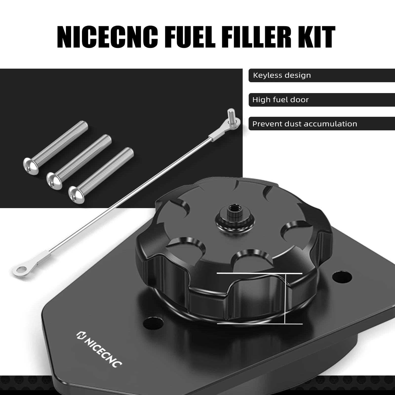 Motorcycle Rear Fuel Tank Cap Fuel Filler Neck Cover for KTM 690 SMC 690 SMCR 690 Enduro 690 Enduro R 2019-2021 2022 2023 2024 view 6
