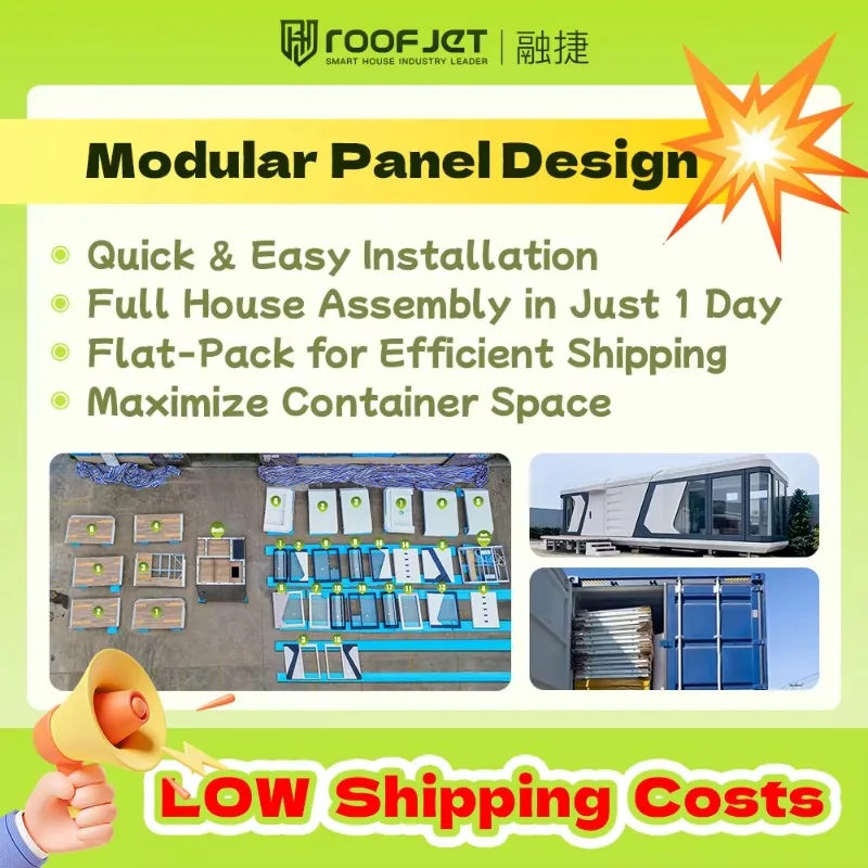 كبسولات متنقلة من الفولاذ المعاصر Casas Prefabricadas منزل صغير لمرافق الفيلا الترفيهية سهلة التفكيك