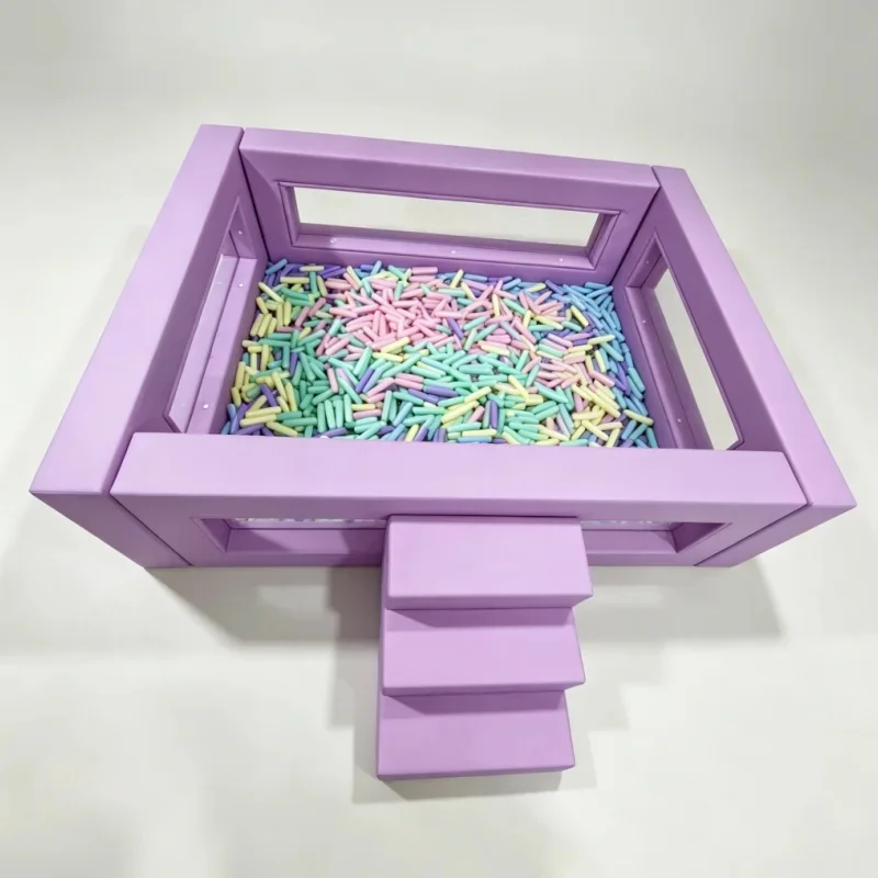 JINLI TOYS OCEANCommercial purple Clear Window Soft Play Ball Pit with Sprinkle Indoor Play Equipment for Event Party Rental