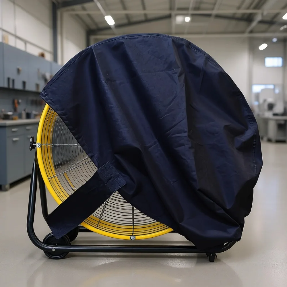 

24-дюймовый промышленный вентилятор с защитным кожухом: ветрозащитный, водонепроницаемый, пылезащитный для гаражей, коммерческого использования, на улице и в помещении