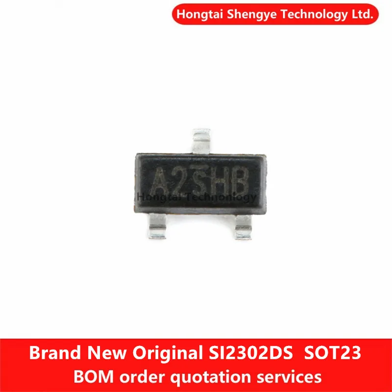 New Original SI2302 SI2302DS Silkscreen A2SHB 2.5A/20V SOT23 MOS Transistor Transistor Polarity