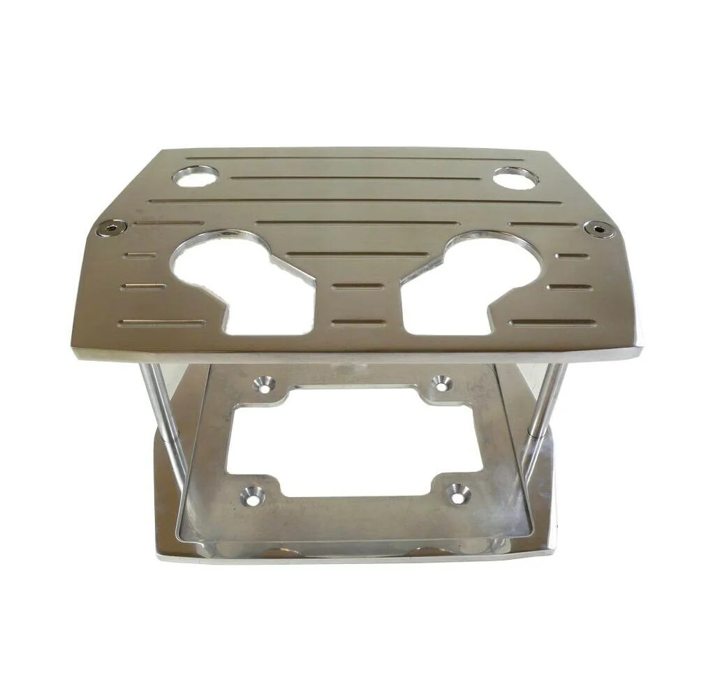 Polished Aluminum Billet Milled Hold Down Optima Red Yellow Battery Bracket Tray Car Accessories