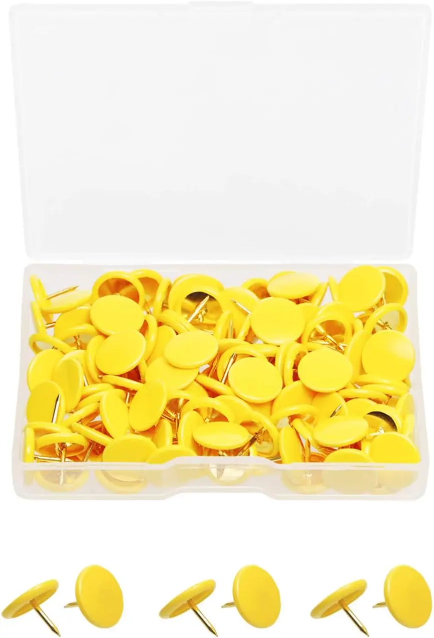 Multicolor Round Head Plastic Push Pins Thumbtacks