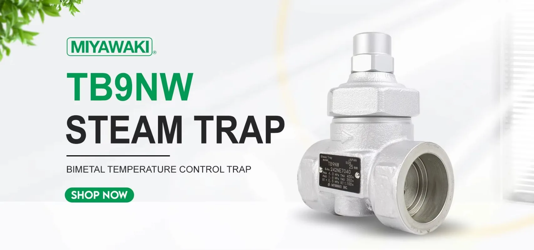 

Hot Selling MIYAWAKI DN20 Steam Trap TB9NW Bimetal Temperature Control Valve for Water Media with Ball Structure